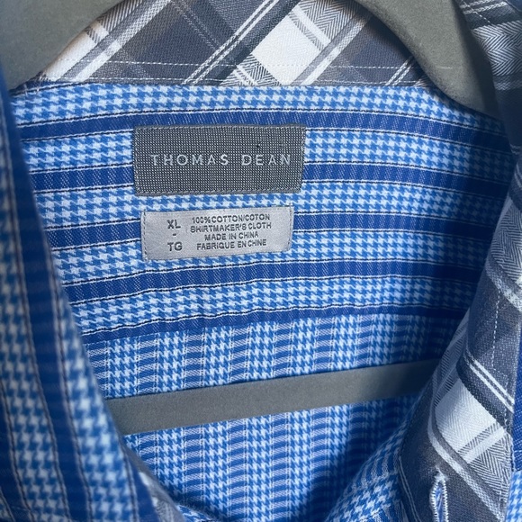 Thomas Dean mens button down casual shirt XL - Picture 2 of 7